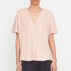 Vince Silk V Neck Blouse